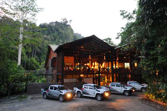 Borneo Rainforest Lodge front view of the main building